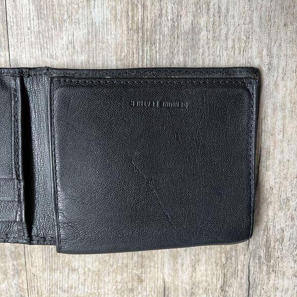 Guess Wallet Slim Fold Leather Black Men's Women's Embossed - Picture 9 of 11